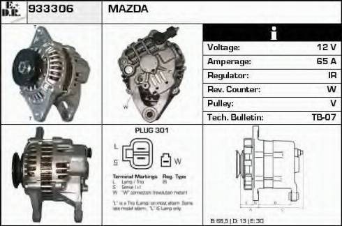 EDR 933306 - Генератор autospares.lv