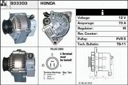 EDR 933303 - Генератор autospares.lv