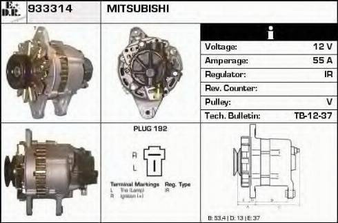 EDR 933314 - Генератор autospares.lv