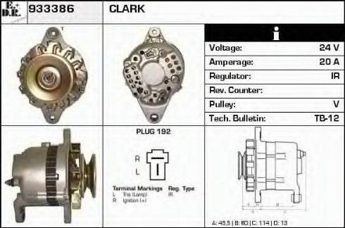 EDR 933386 - Генератор autospares.lv