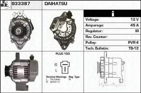 EDR 933387 - Генератор autospares.lv