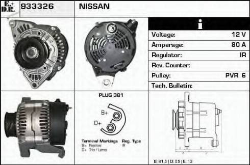 EDR 933326 - Генератор autospares.lv