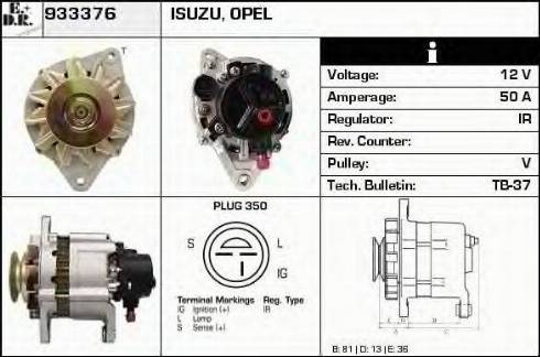 EDR 933376 - Генератор autospares.lv