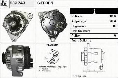 EDR 933243 - Генератор autospares.lv