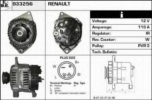 EDR 933256 - Генератор autospares.lv