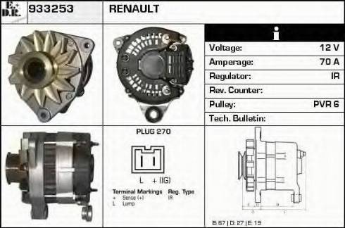 EDR 933253 - Генератор autospares.lv