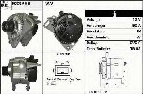 EDR 933268 - Генератор autospares.lv