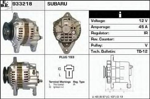 EDR 933218 - Генератор autospares.lv