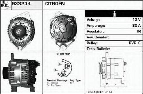 EDR 933234 - Генератор autospares.lv