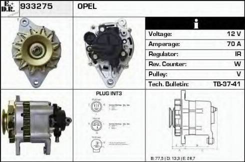 EDR 933275 - Генератор autospares.lv