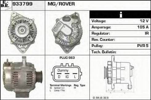 EDR 933799 - Генератор autospares.lv