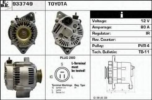 EDR 933749 - Генератор autospares.lv