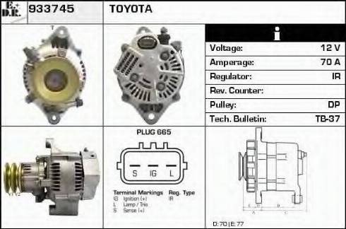 EDR 933745 - Генератор autospares.lv