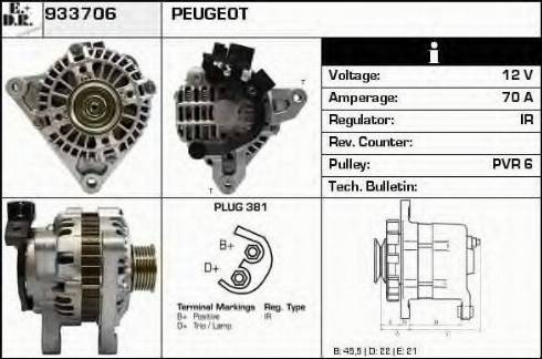 EDR 933706 - Генератор autospares.lv