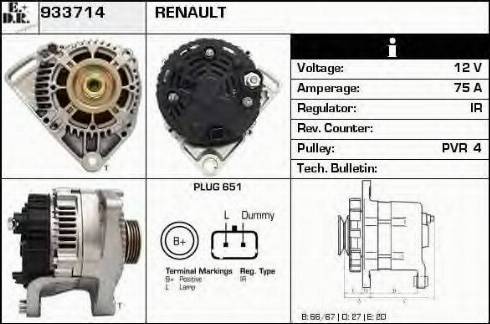 EDR 933714 - Генератор autospares.lv