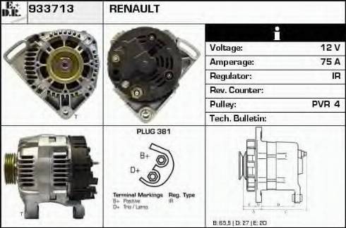 EDR 933713 - Генератор autospares.lv