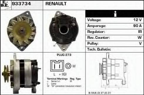 EDR 933734 - Генератор autospares.lv