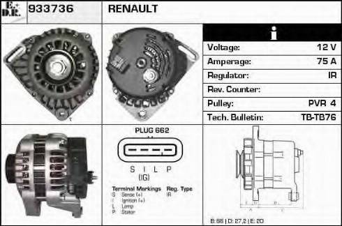 EDR 933736 - Генератор autospares.lv