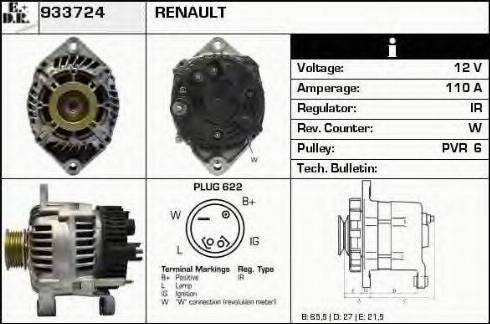 EDR 933724 - Генератор autospares.lv