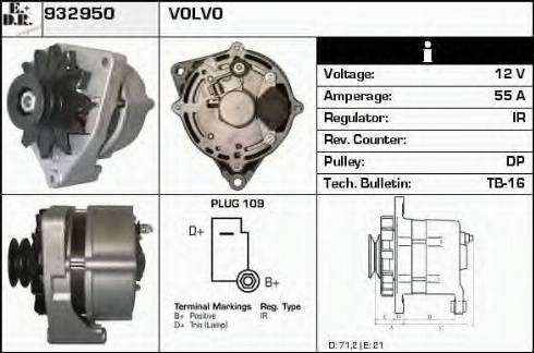 EDR 932950 - Генератор autospares.lv