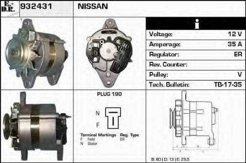 EDR 932431 - Генератор autospares.lv