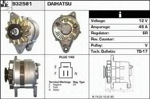 EDR 932581 - Генератор autospares.lv