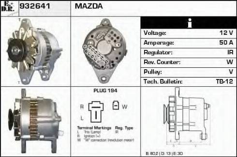 EDR 932641 - Генератор autospares.lv