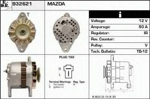 EDR 932621 - Генератор autospares.lv