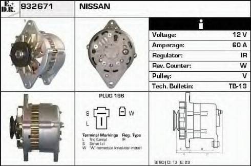 EDR 932671 - Генератор autospares.lv