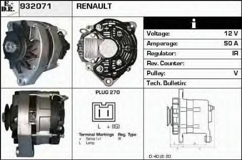 EDR 932071 - Генератор autospares.lv