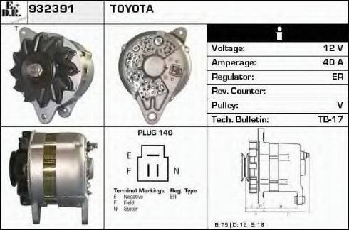 EDR 932391 - Генератор autospares.lv