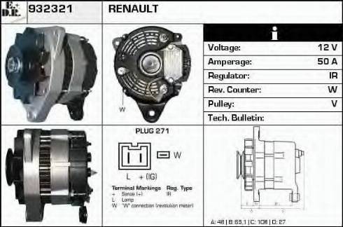 EDR 932321 - Генератор autospares.lv