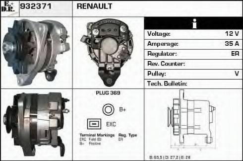 EDR 932371 - Генератор autospares.lv