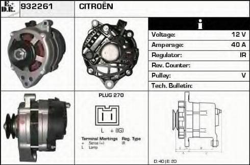 EDR 932261 - Генератор autospares.lv