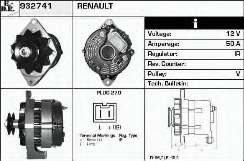 EDR 932741 - Генератор autospares.lv