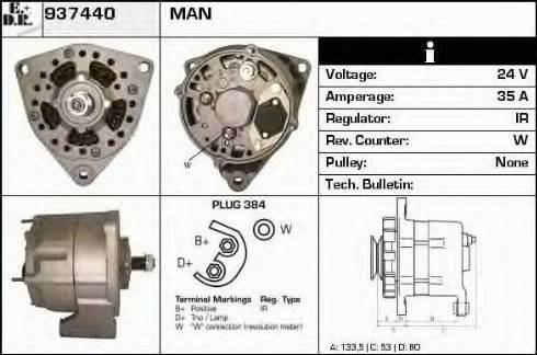 EDR 937440 - Генератор autospares.lv