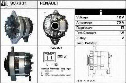 EDR 937301 - Генератор autospares.lv