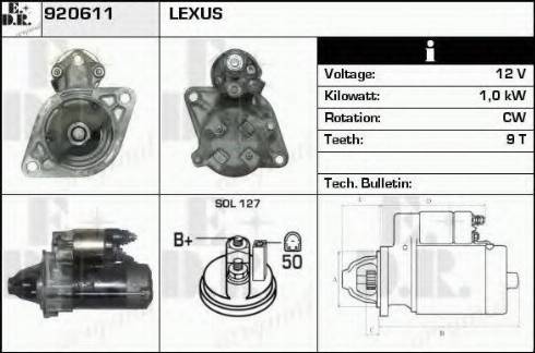 EDR 920611 - Стартер autospares.lv