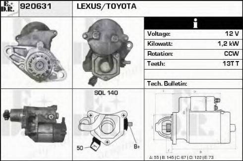 EDR 920631 - Стартер autospares.lv