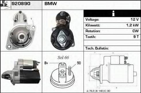 EDR 920890 - Стартер autospares.lv