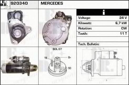 EDR 920340 - Стартер autospares.lv