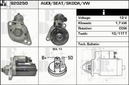 EDR 920250 - Стартер autospares.lv