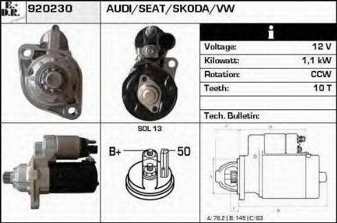 EDR 920230 - Стартер autospares.lv