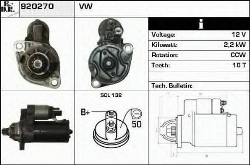 EDR 920270 - Стартер autospares.lv