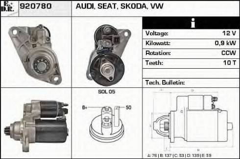 EDR 920780 - Стартер autospares.lv