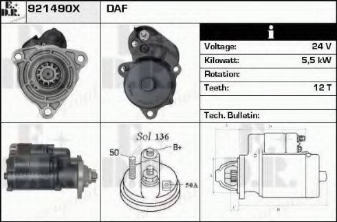 EDR 921490X - Стартер autospares.lv