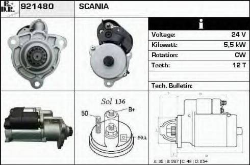 EDR 921480 - Стартер autospares.lv