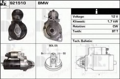 EDR 921510 - Стартер autospares.lv