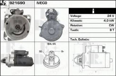 EDR 921690 - Стартер autospares.lv