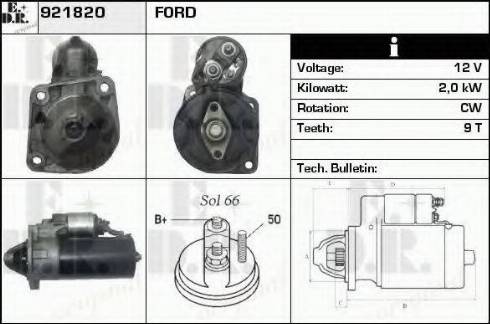 EDR 921820 - Стартер autospares.lv